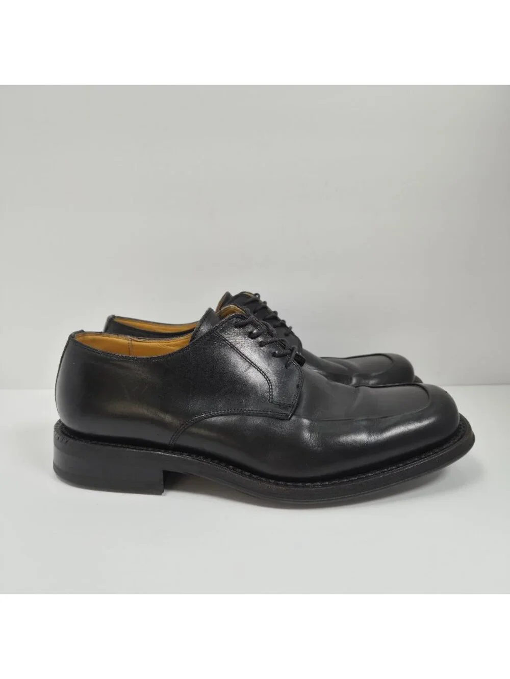 Franceschetti Men's Black Leather Oxford Dress Shoes US Size 8.5 EU 40.5